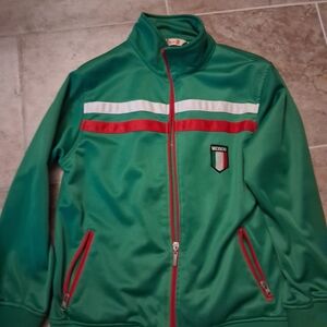 Morrissey Green  Futbol Soccer Jacket with Mexico Patch Boys 10/12